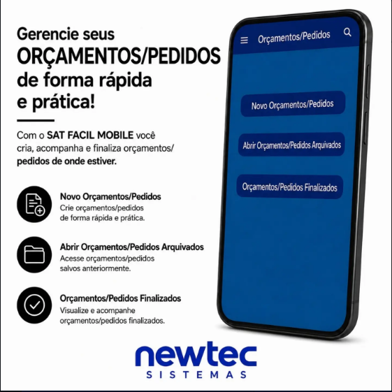 SAT Fácil Mobile para orçamentos e pedidos